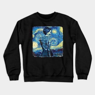 Beach Beauty Girl Van Gogh Style Crewneck Sweatshirt